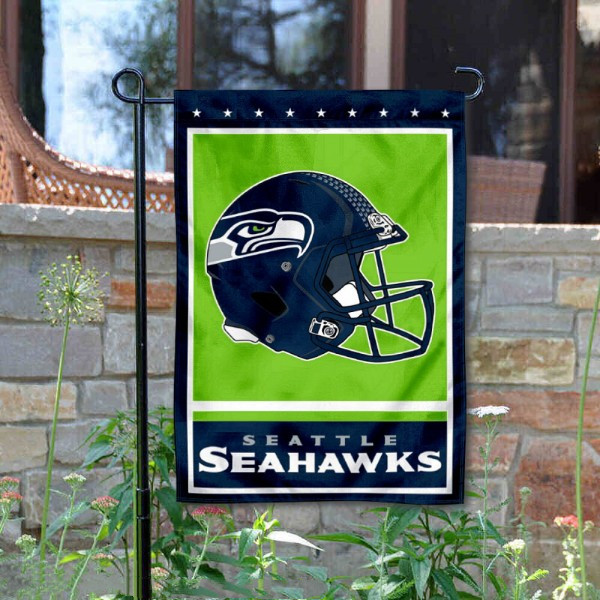 Seattle Seahawks Double-Sided Garden Flag 003 (Pls check description for details)
